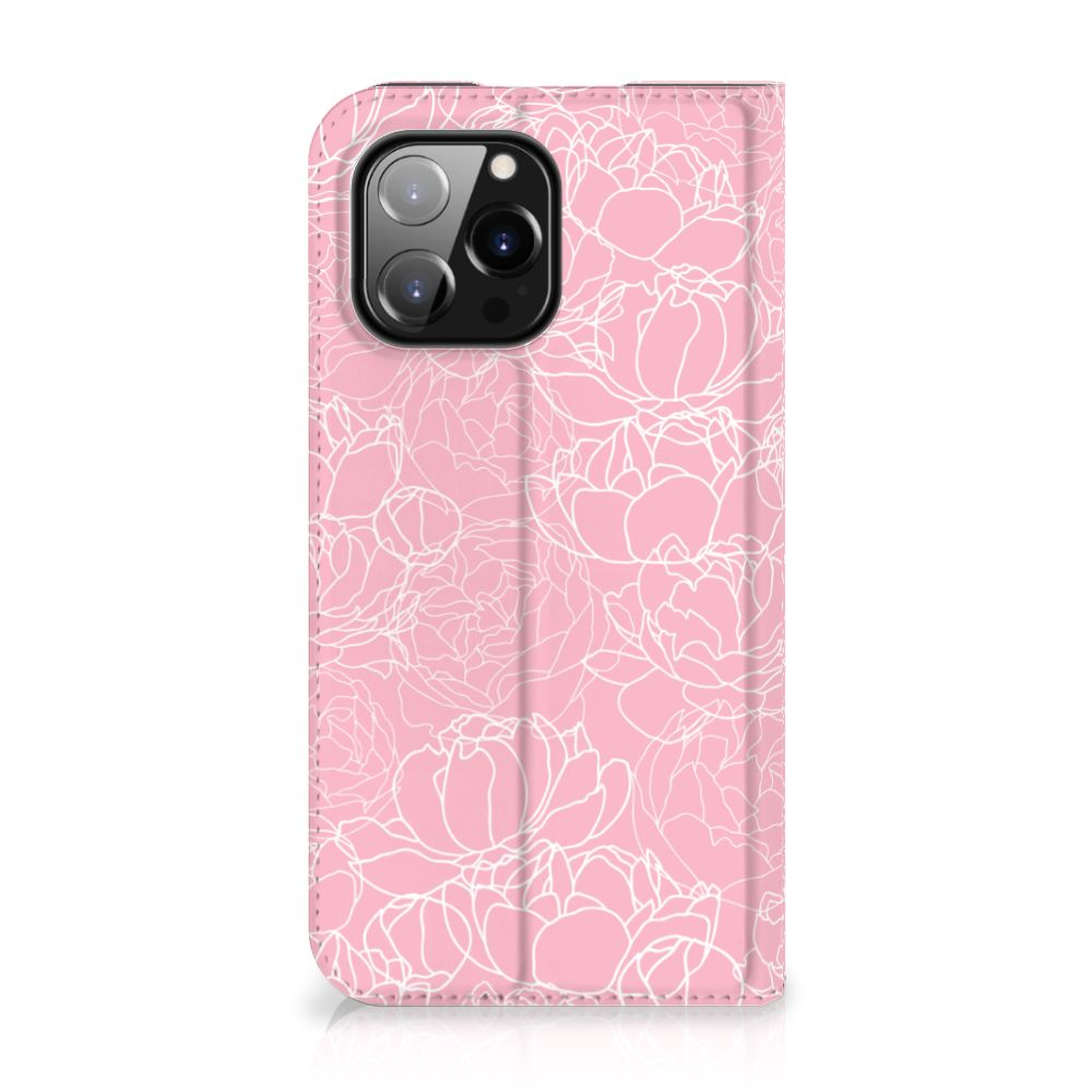 iPhone 14 Pro Max Smart Cover White Flowers