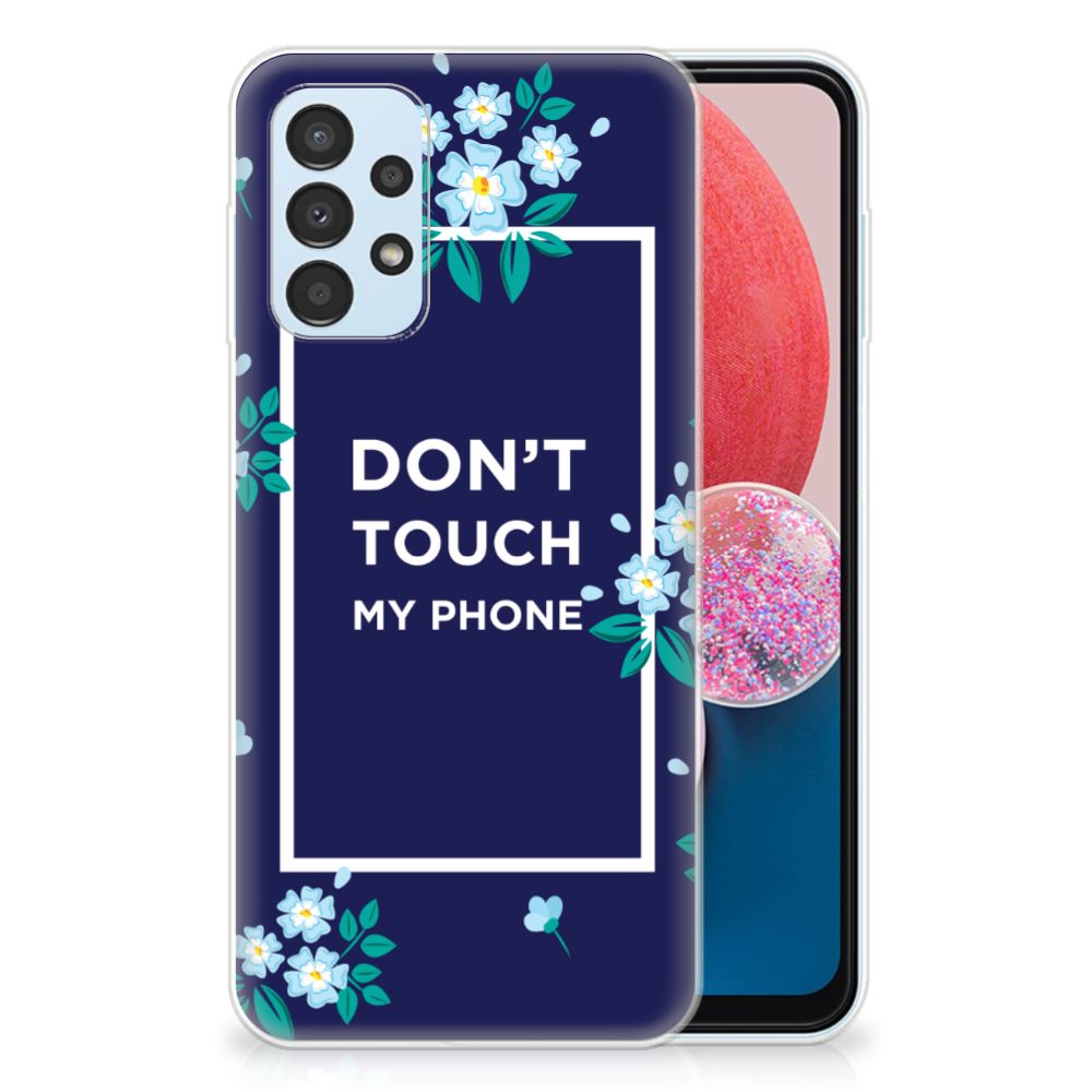 Samsung Galaxy A13 4G Silicone-hoesje Flowers Blue DTMP B2C Telecom