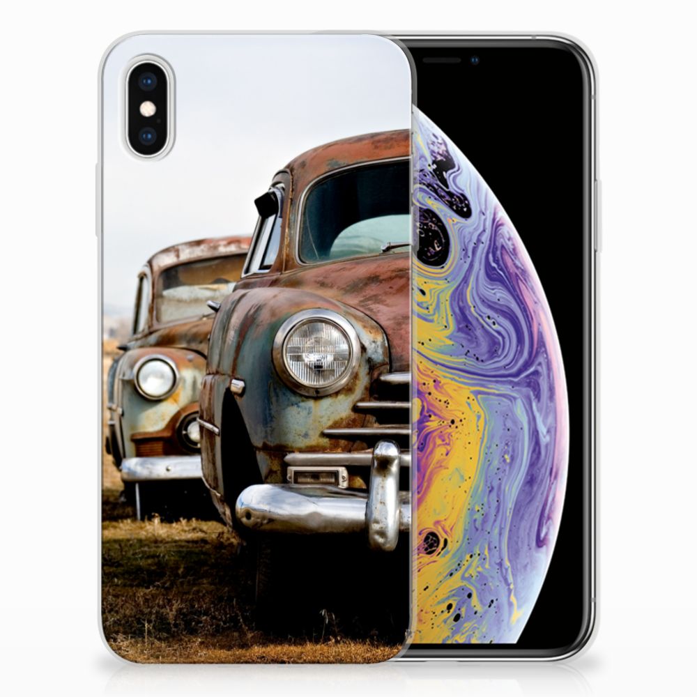 Apple iPhone Xs Max Siliconen Hoesje met foto Vintage Auto
