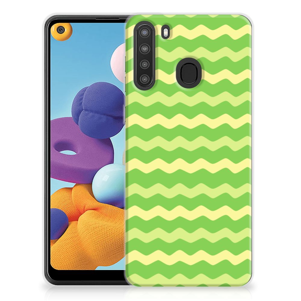Samsung Galaxy A21 TPU bumper Waves Green B2C Telecom