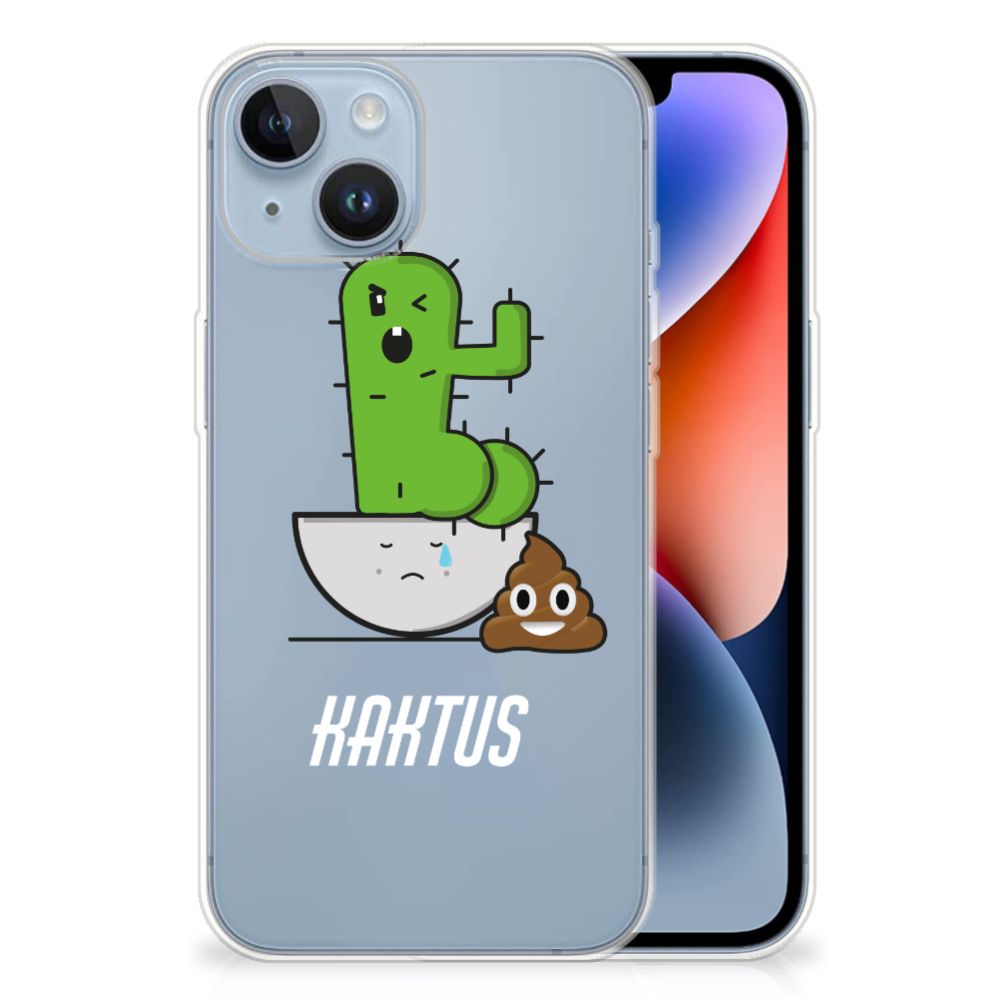 Apple iPhone 14 Telefoonhoesje met Naam Cactus Poo