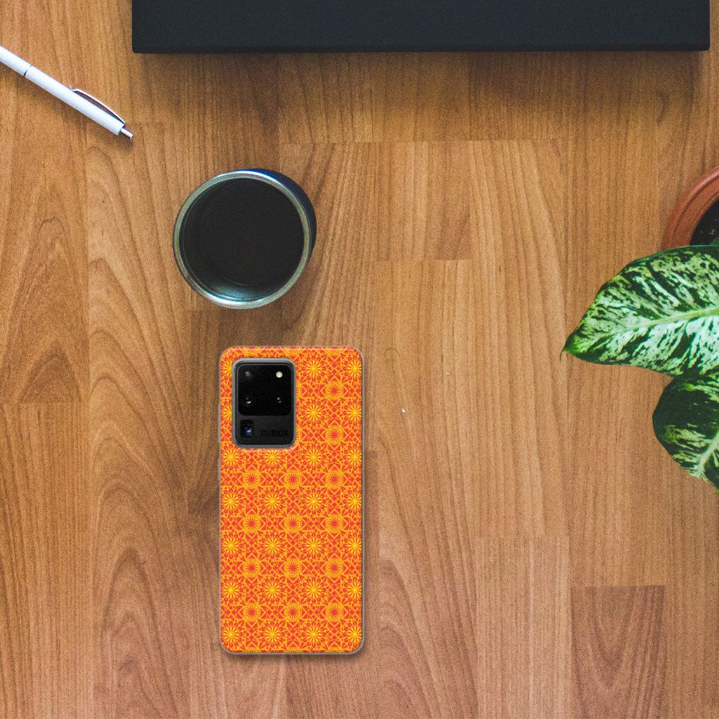 Samsung Galaxy S20 Ultra TPU bumper Batik Oranje B2C Telecom