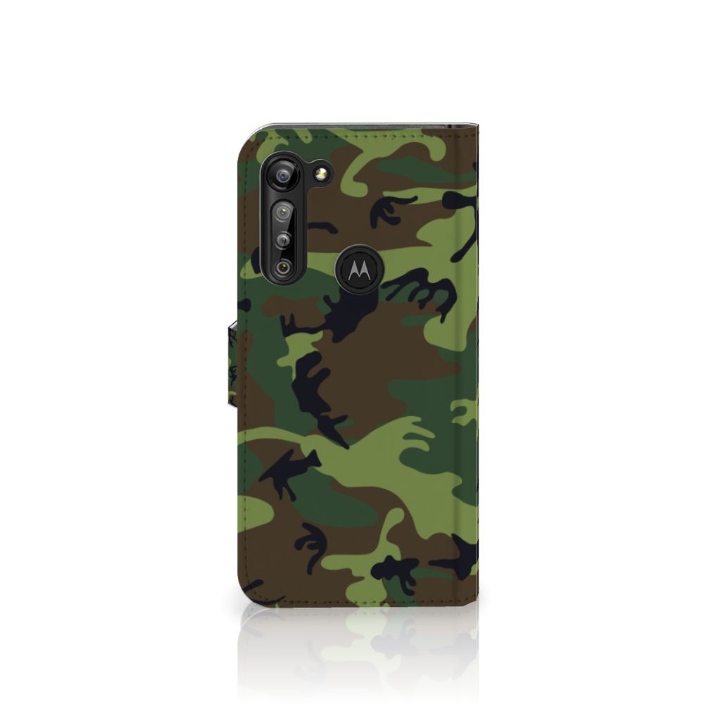 Motorola G8 Power Telefoon Hoesje Army Dark