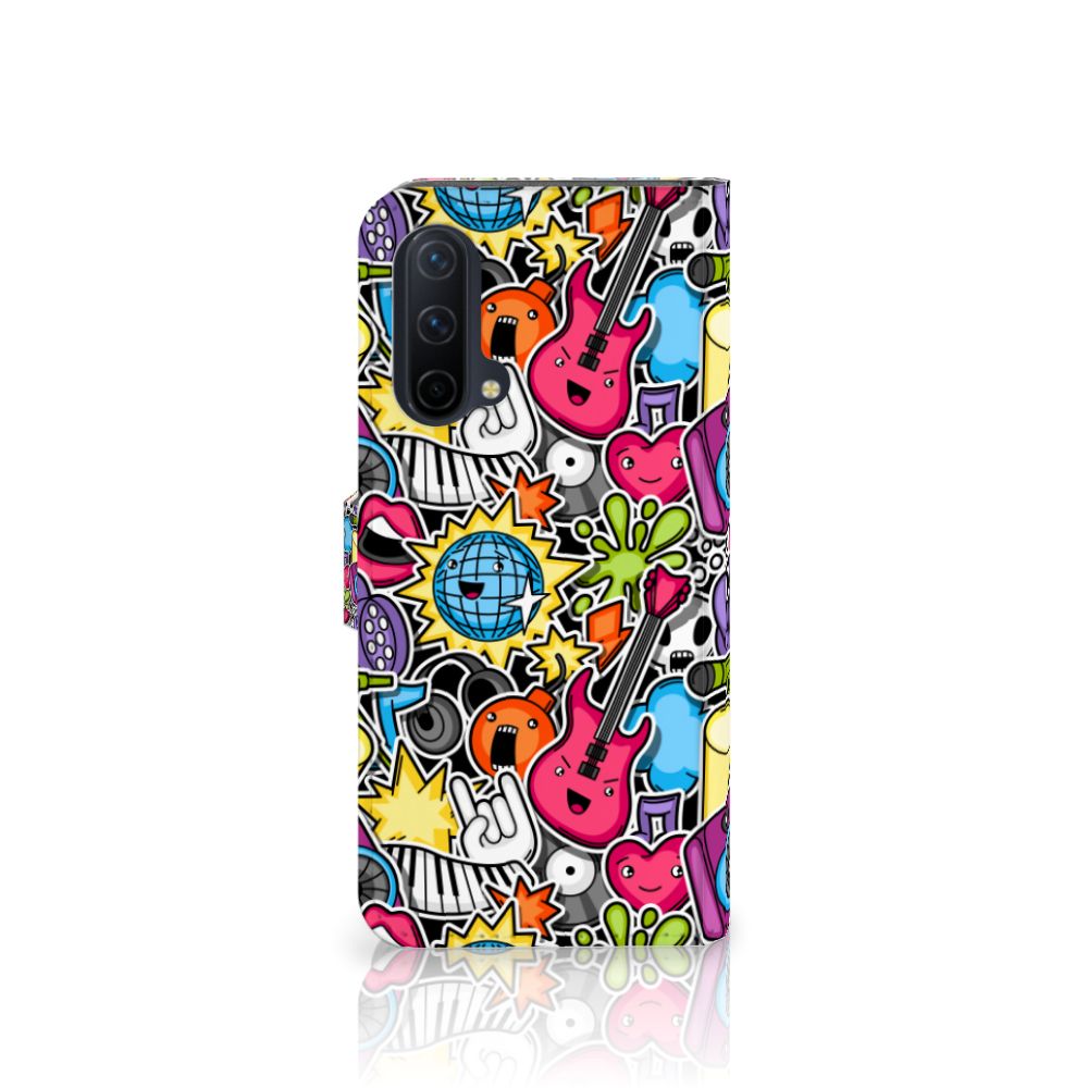 OnePlus Nord CE 5G Wallet Case met Pasjes Punk Rock