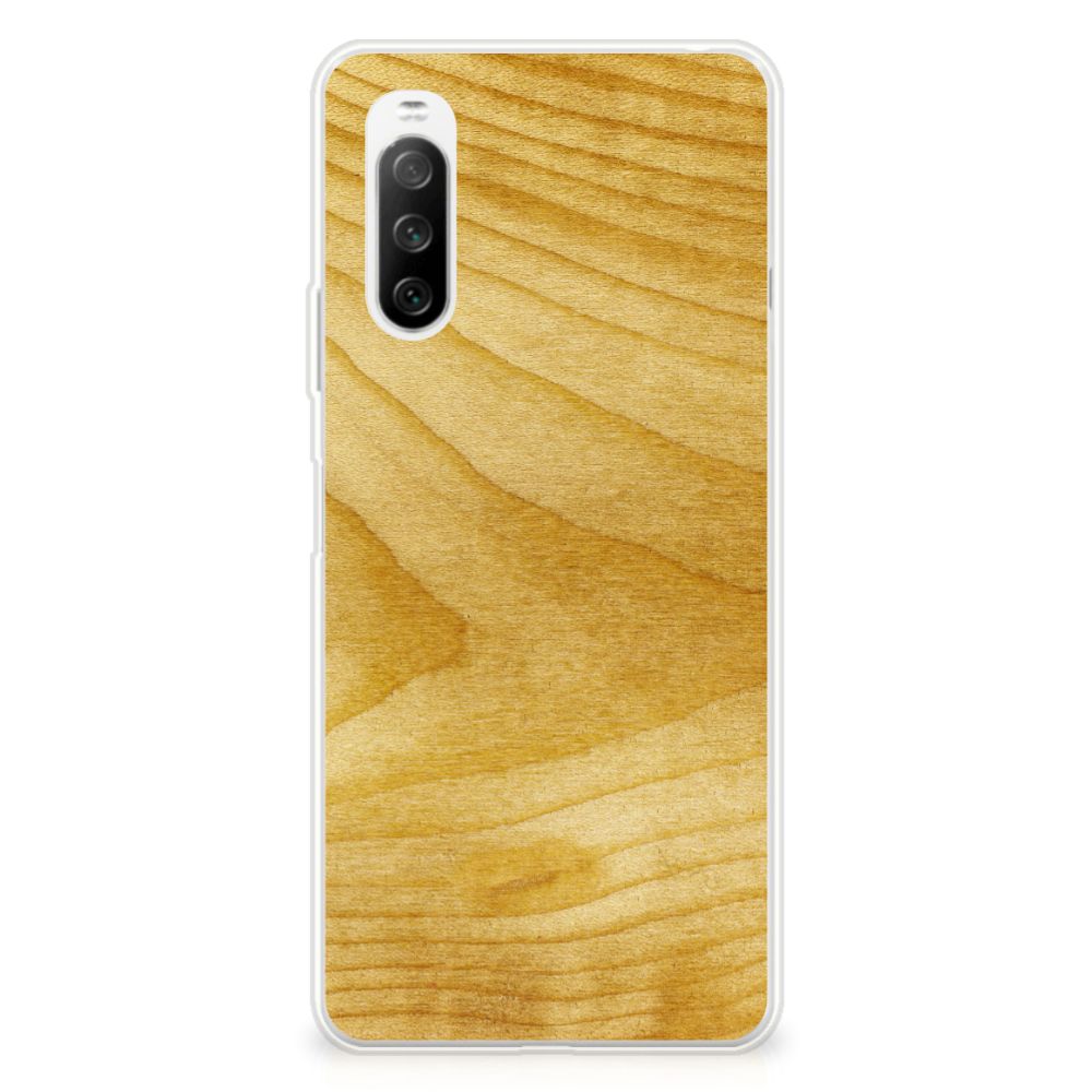 Sony Xperia 10 III Bumper Hoesje Licht Hout