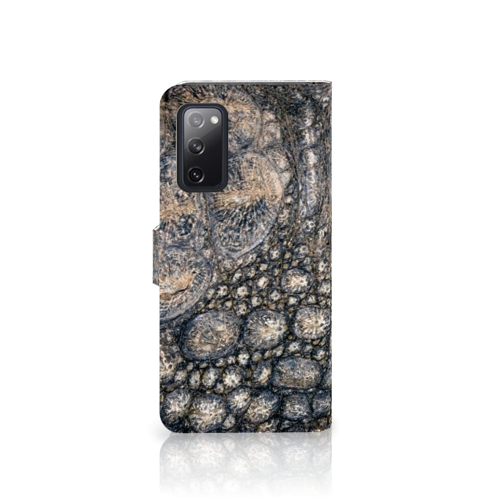 Samsung Galaxy S20 FE Telefoonhoesje met Pasjes Krokodillenprint