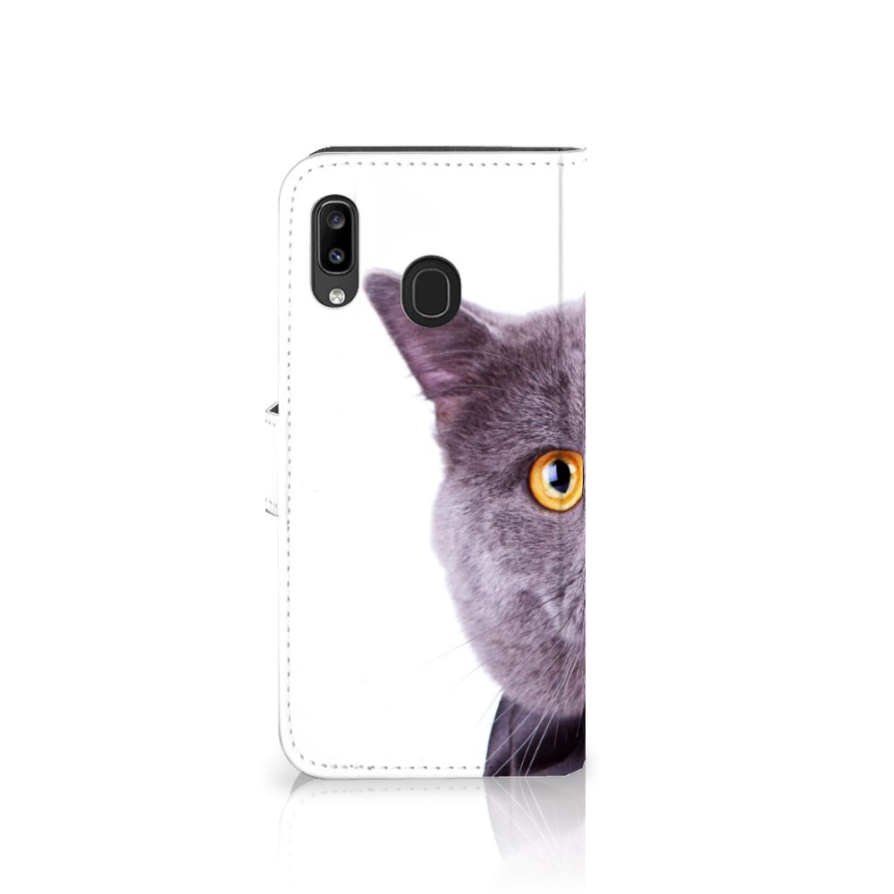 Samsung Galaxy A30 Telefoonhoesje met Pasjes Kat