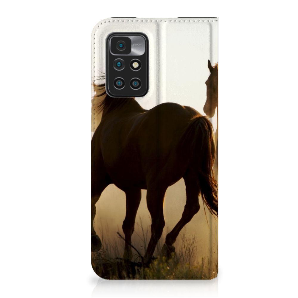 Xiaomi Redmi 10 Hoesje maken Design Cowboy met paardenprint op een smartphonehoesje.