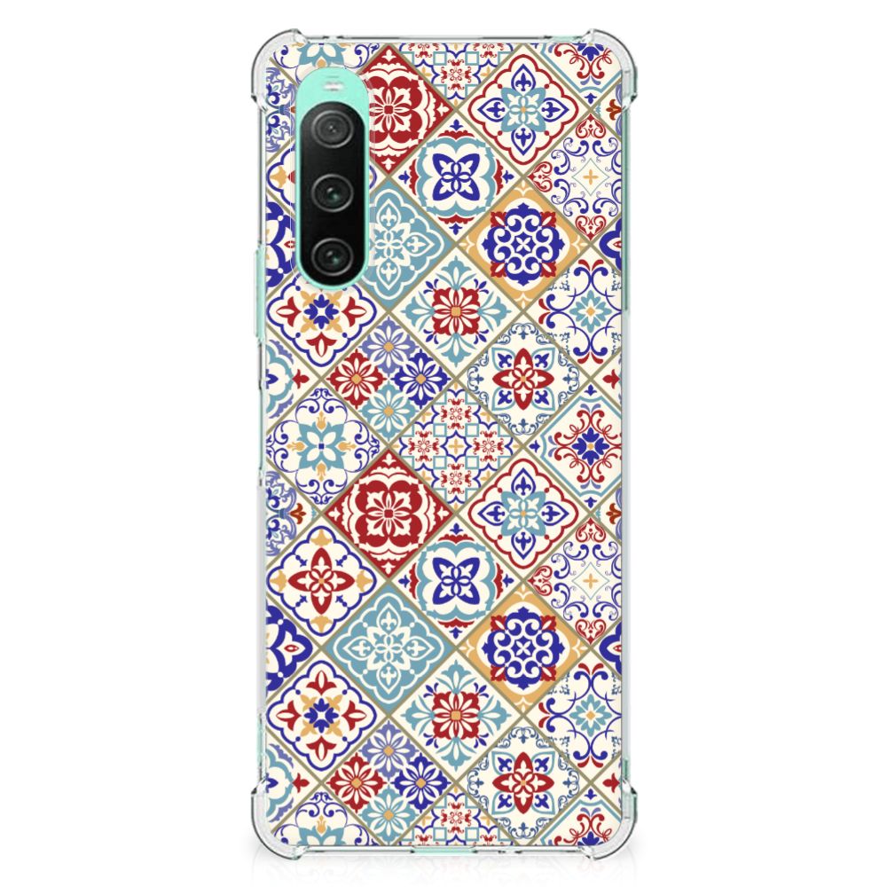 Sony Xperia 10 V Anti-Shock Hoesje Tiles Color