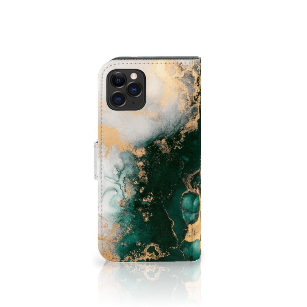 Bookcase voor Apple iPhone 11 Pro Marmer Groen