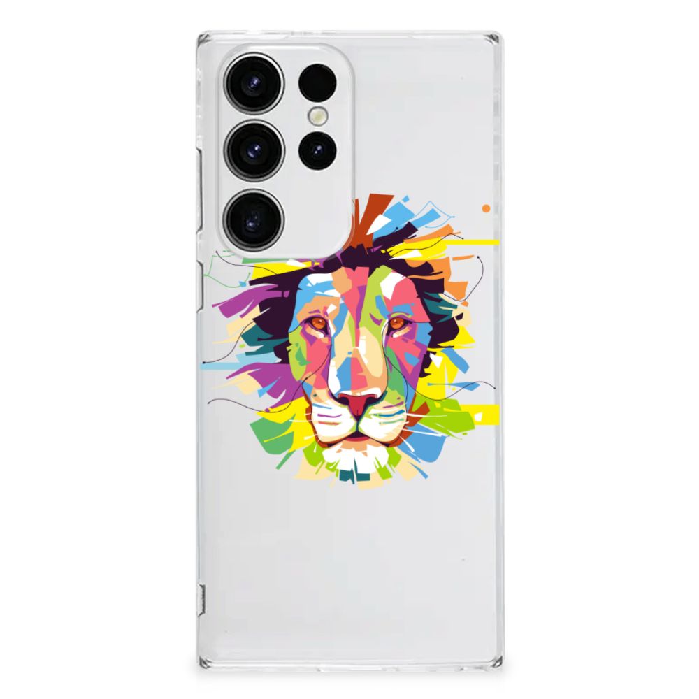 Samsung Galaxy S23 Ultra Telefoonhoesje met Naam Lion Color