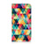 iPhone 15 Plus Hoesje met Magneet Geruit in kleurrijk ruitjesdesign met regenboogpatroon.