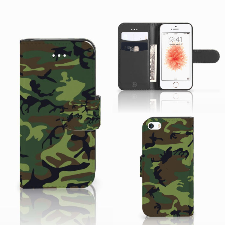 Apple iPhone 5 | 5s | SE Telefoon Hoesje Army Dark