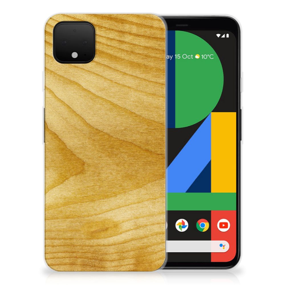 Google Pixel 4 XL Bumper Hoesje Licht Hout