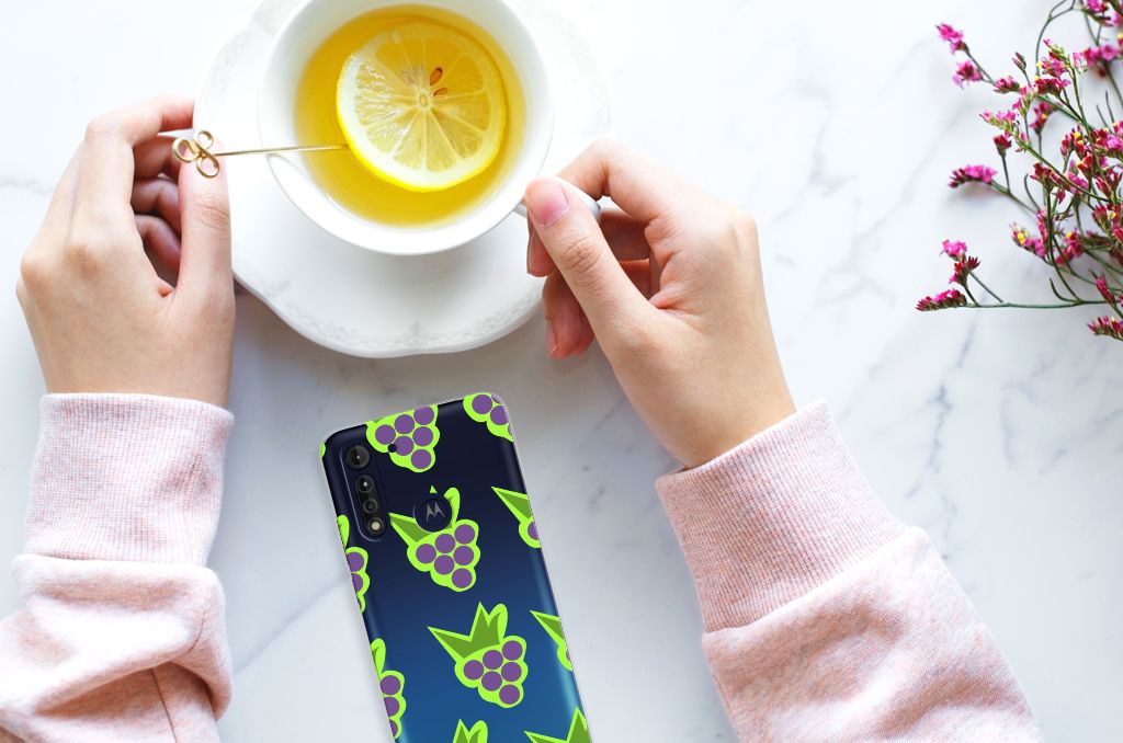 Motorola Moto G8 Power Lite Siliconen Case Druiven