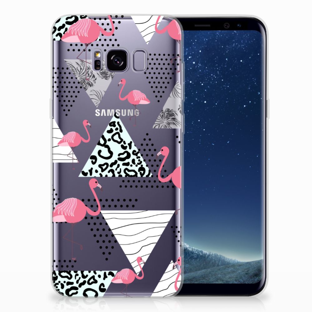 Samsung Galaxy S8 Plus TPU Hoesje Flamingo Triangle