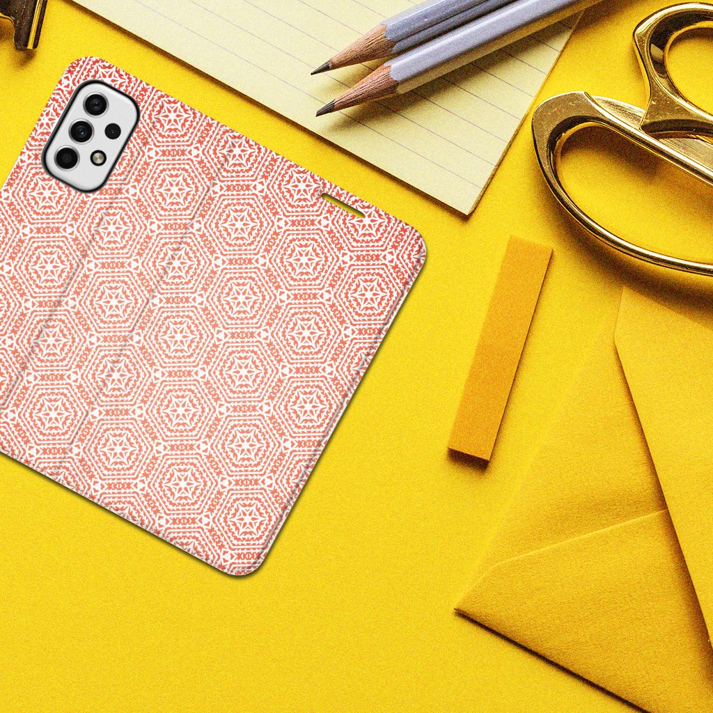 Samsung Galaxy A23 Hoesje met Magneet Pattern Orange - B2C Telecom