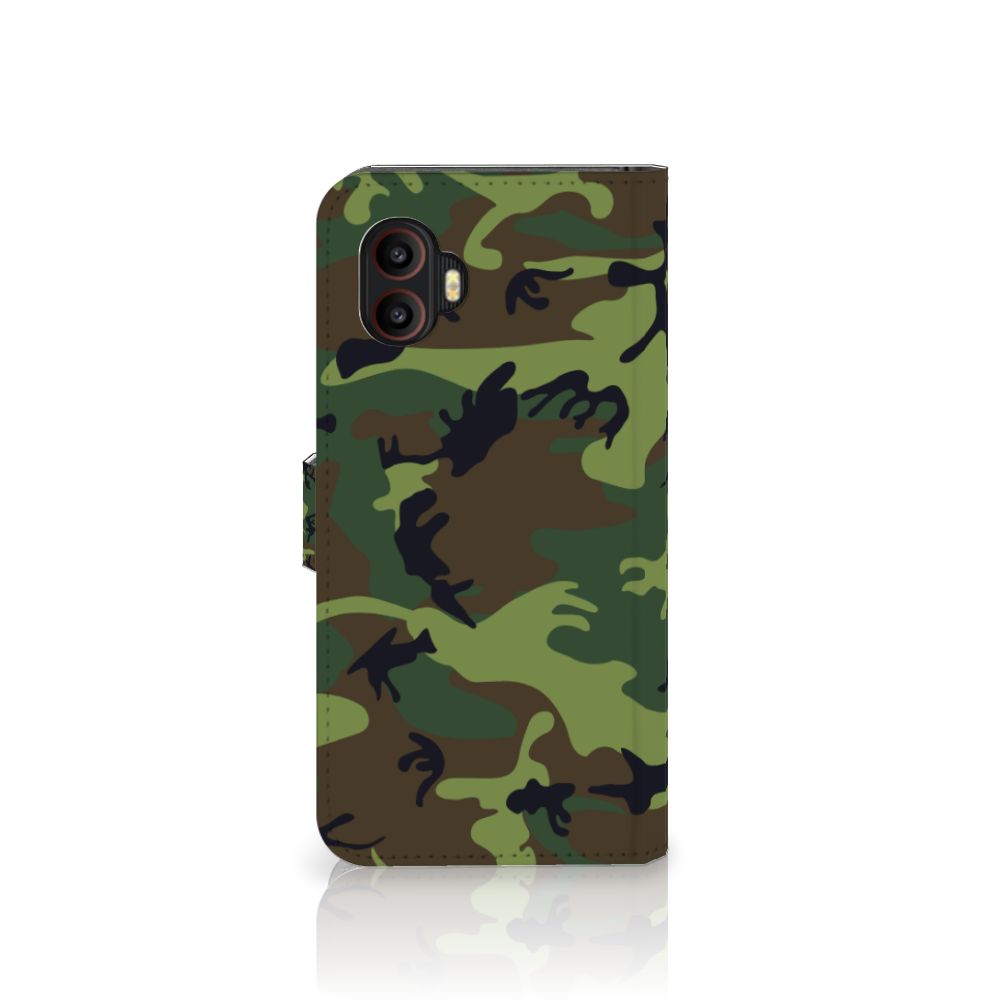 Samsung Galaxy Xcover 6 Pro Telefoon Hoesje Army Dark