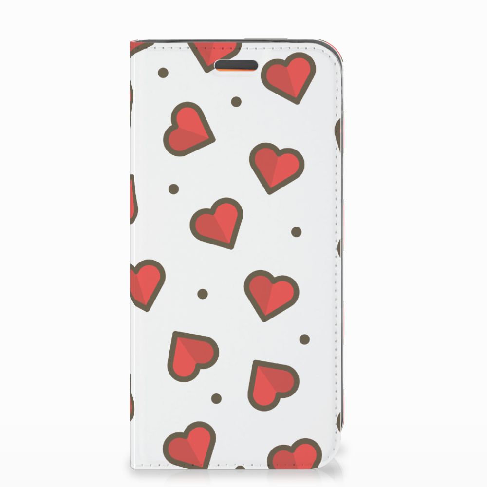 Motorola Moto E5 Play Hoesje met Magneet Hearts