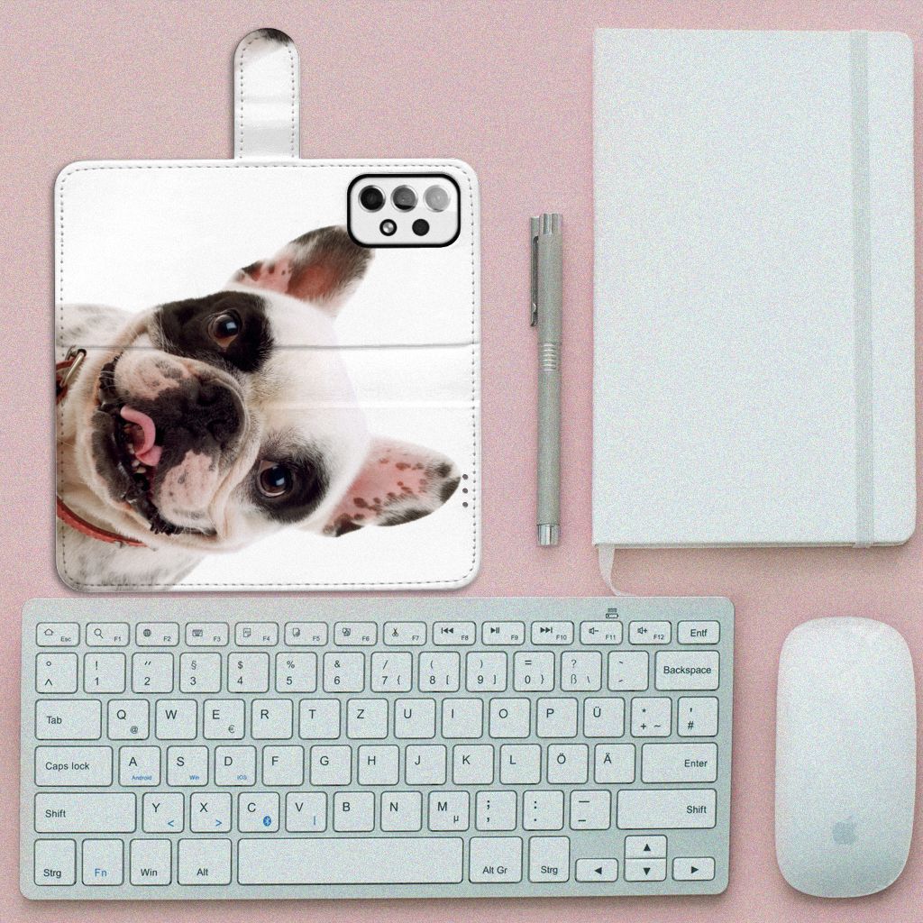 Samsung Galaxy A73 5G Telefoonhoesje met Pasjes Franse Bulldog