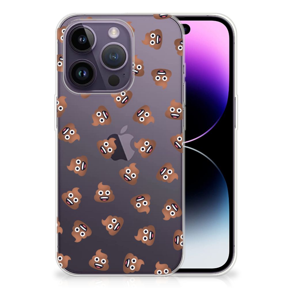 TPU bumper voor Apple iPhone 14 Pro Poep Emojis B2C Telecom