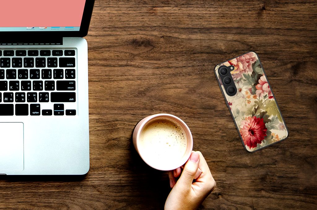 Bloemen Hoesje voor Samsung Galaxy S23 Bloemen B2C Telecom