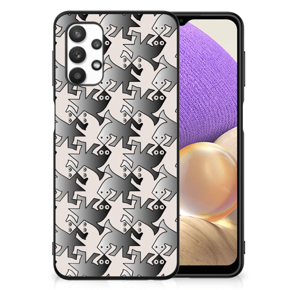 Samsung Galaxy A32 5G Dierenprint Telefoonhoesje Salamander Grey B2C Telecom