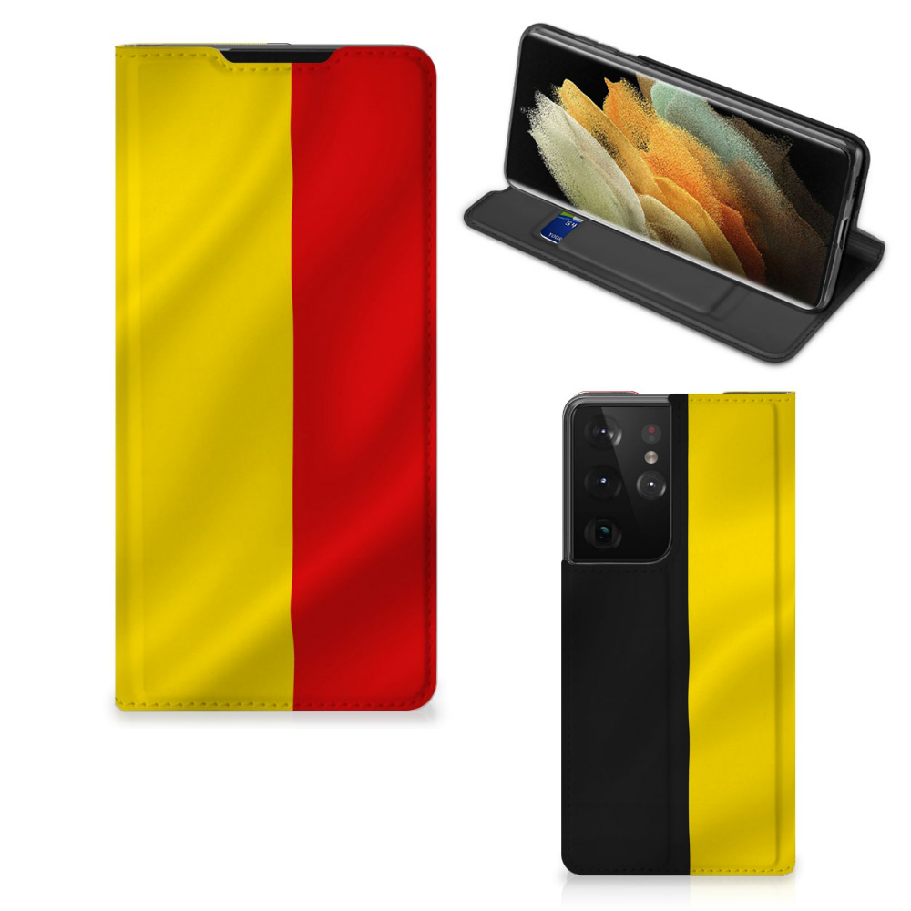 Samsung Galaxy S21 Ultra Standcase Belgische Vlag - B2C Telecom