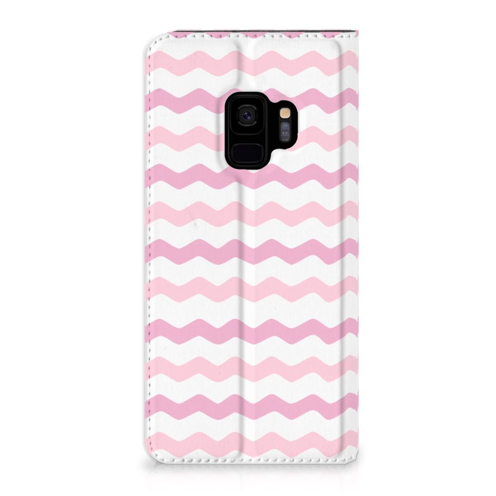 Samsung Galaxy S9 Hoesje met Magneet Waves Roze