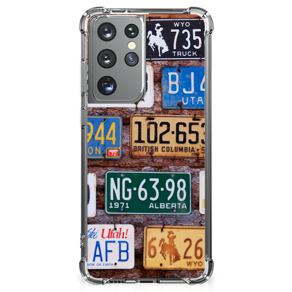 Samsung Galaxy S21 Ultra Anti-shock Hoesje met foto Kentekenplaten B2C Telecom