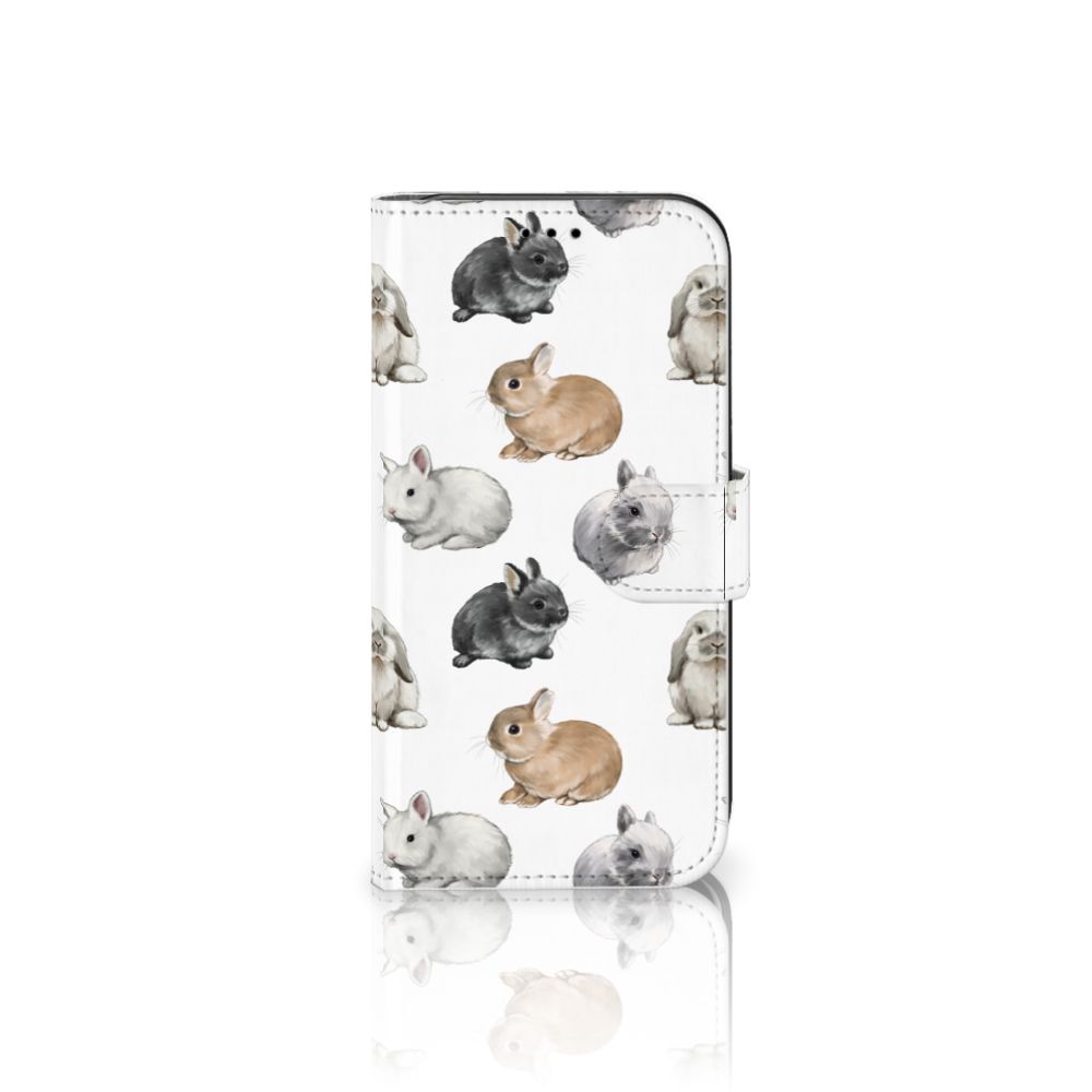 Telefoonhoesje met Pasjes voor Apple iPhone 11 Konijntjes met schattige konijnenprints 🐇.