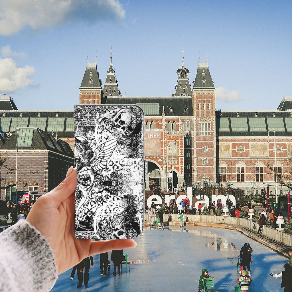 Telefoonhoesje met Naam iPhone 13 Pro Max Skulls Angel voorhanden in Amsterdam 🏙️
