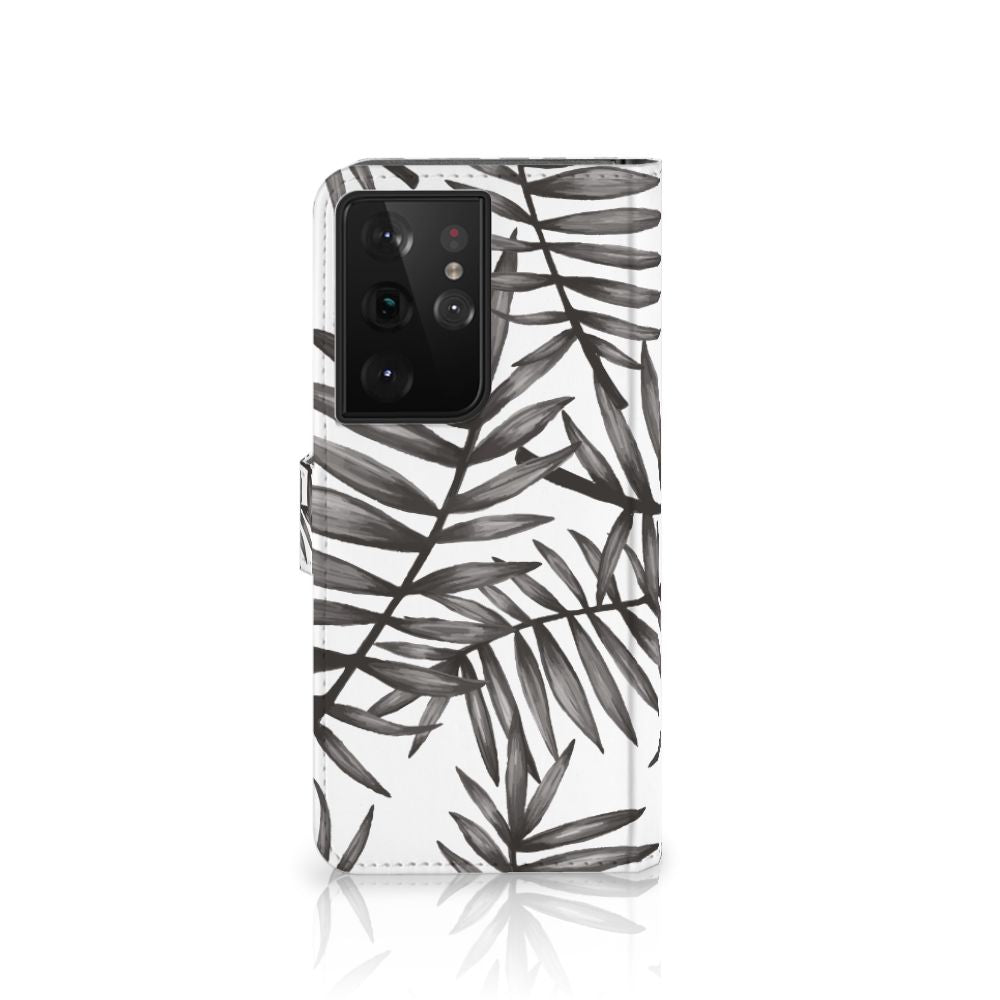 Samsung Galaxy S21 Ultra Hoesje Leaves Grey