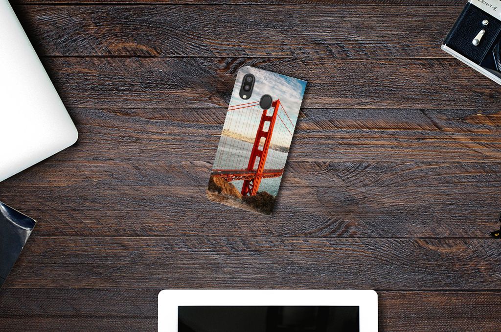 Samsung Galaxy M20 Book Cover Golden Gate Bridge