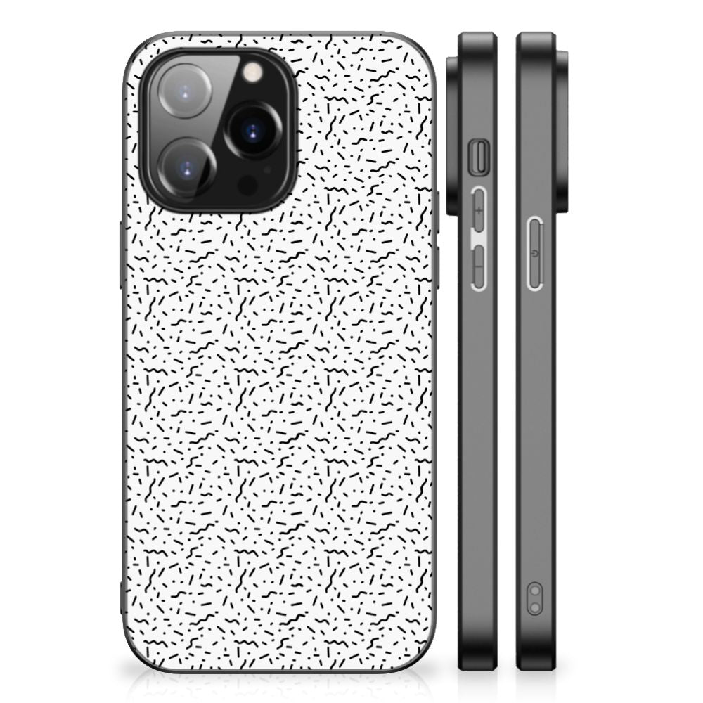 iPhone 14 Pro Max Back Case Stripes Dots