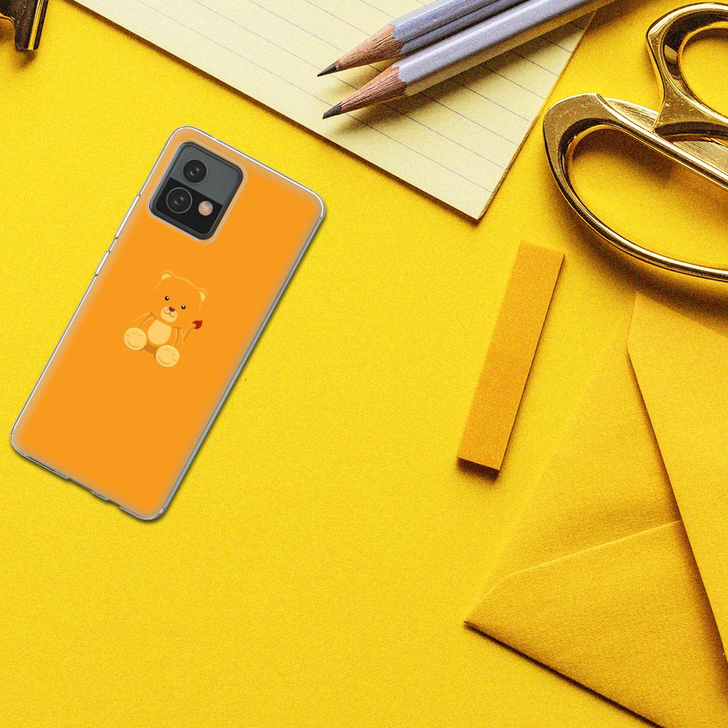 Motorola Moto G72 Telefoonhoesje met Naam Baby Beer B2C Telecom