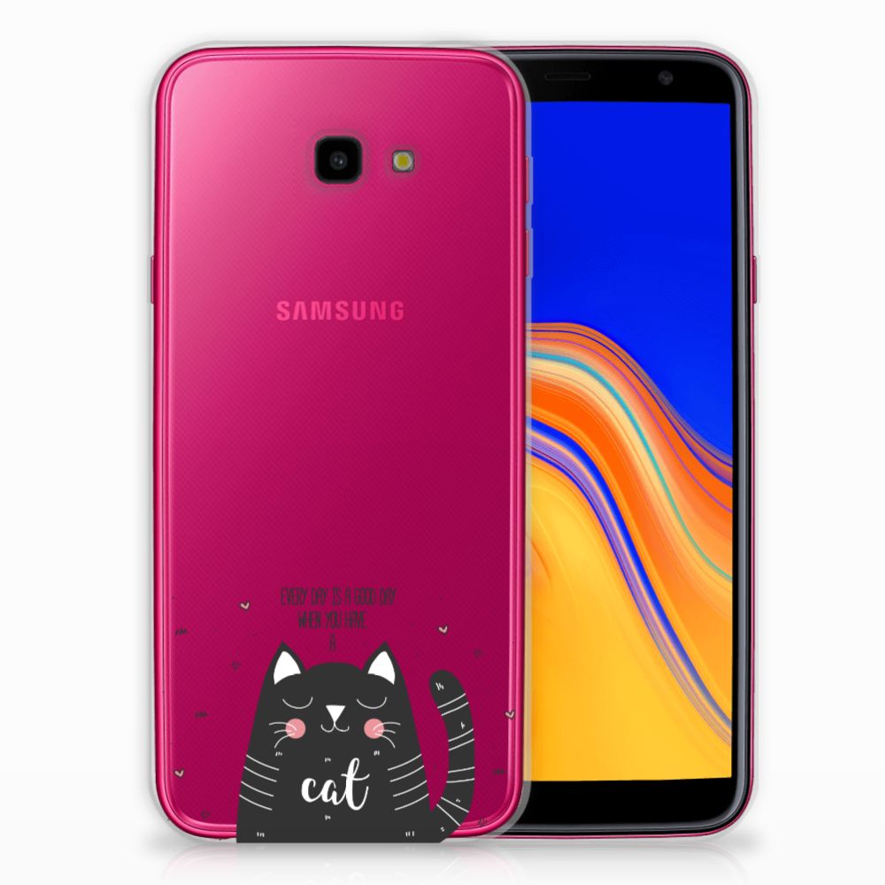 Samsung Galaxy J4 Plus (2018) Telefoonhoesje met Naam Cat Good Day