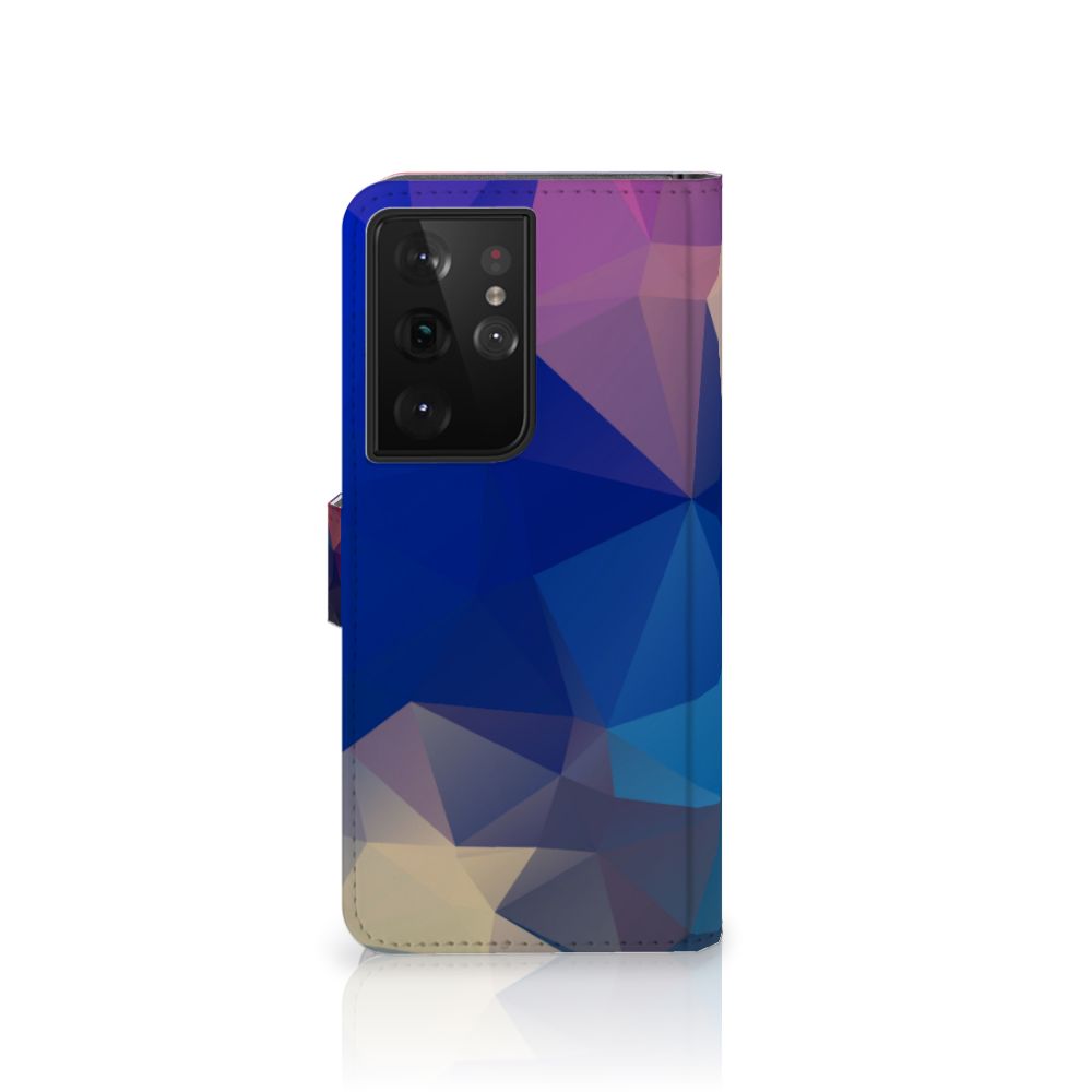 Samsung Galaxy S21 Ultra Book Case Polygon Dark