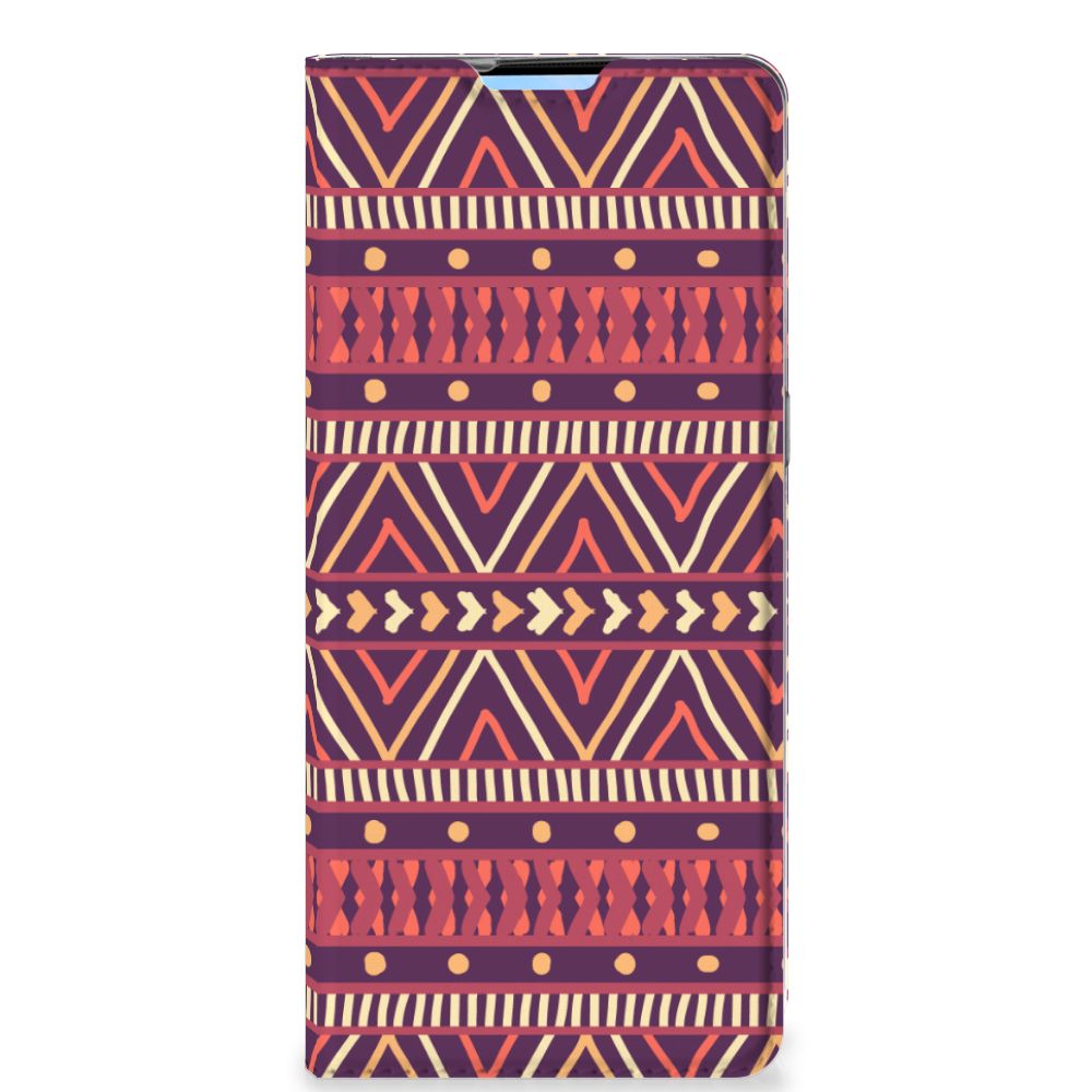 OPPO Reno4 Pro 5G Hoesje met Magneet Aztec Paars - B2C Telecom