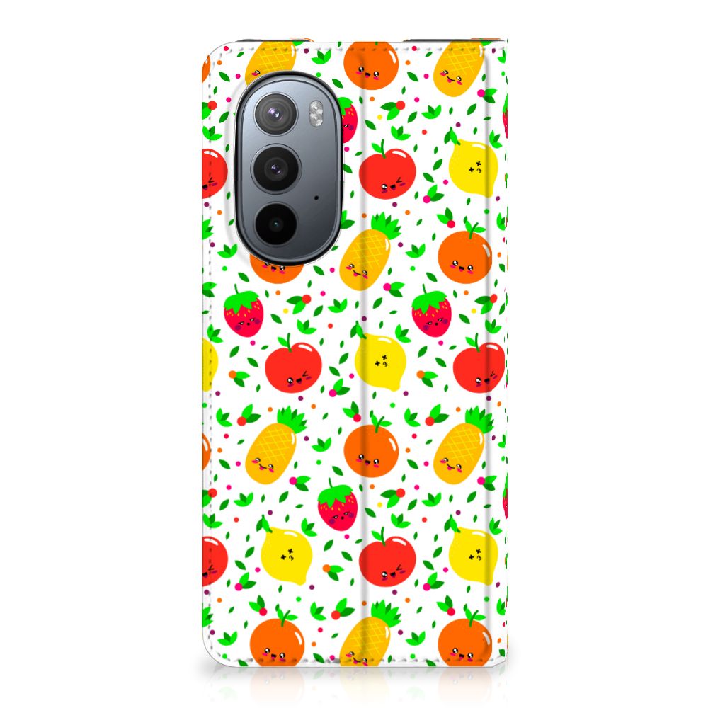 Motorola Edge 30 Pro Flip Style Cover Fruits - B2C Telecom