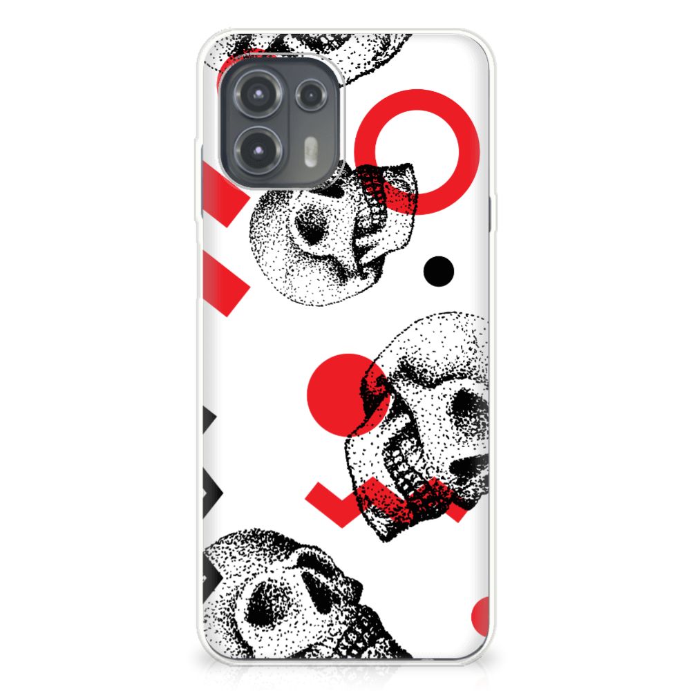 Silicone Back Case Motorola Edge 20 Lite Skull Red B2C Telecom