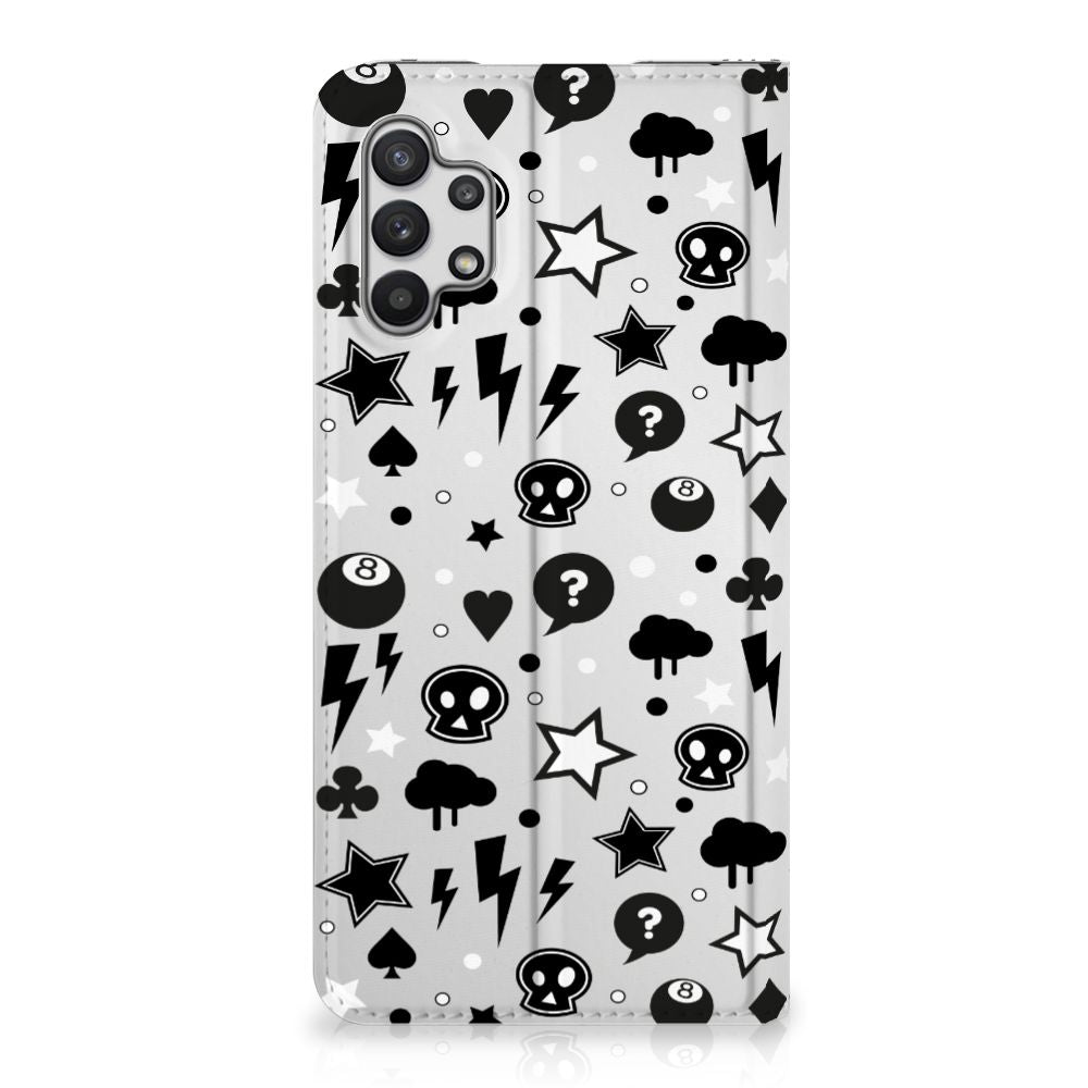 Mobiel BookCase Samsung Galaxy A32 5G Silver Punk - B2C Telecom
