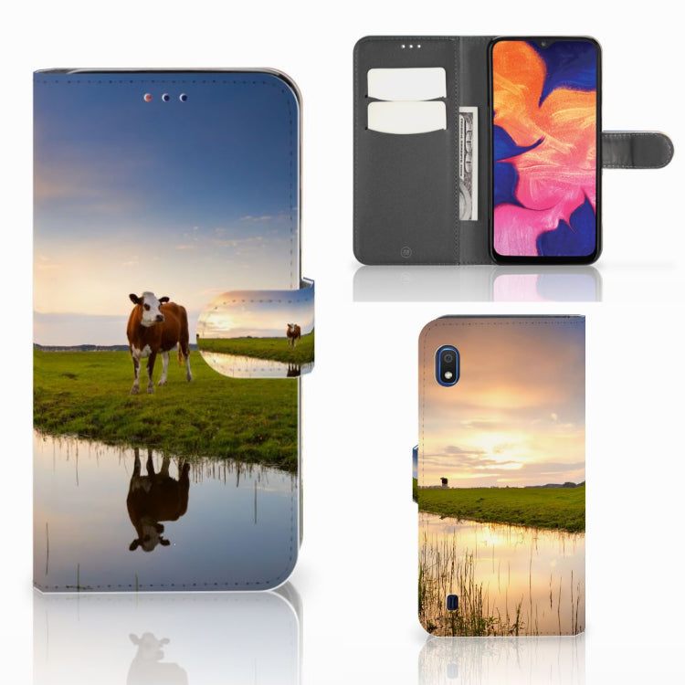 Samsung Galaxy A10 Telefoonhoesje met Pasjes Koe
