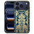Beige Flowers iPhone 18 Pro Max back cover met bloemen in beige en groen op de kunstleren achterkant