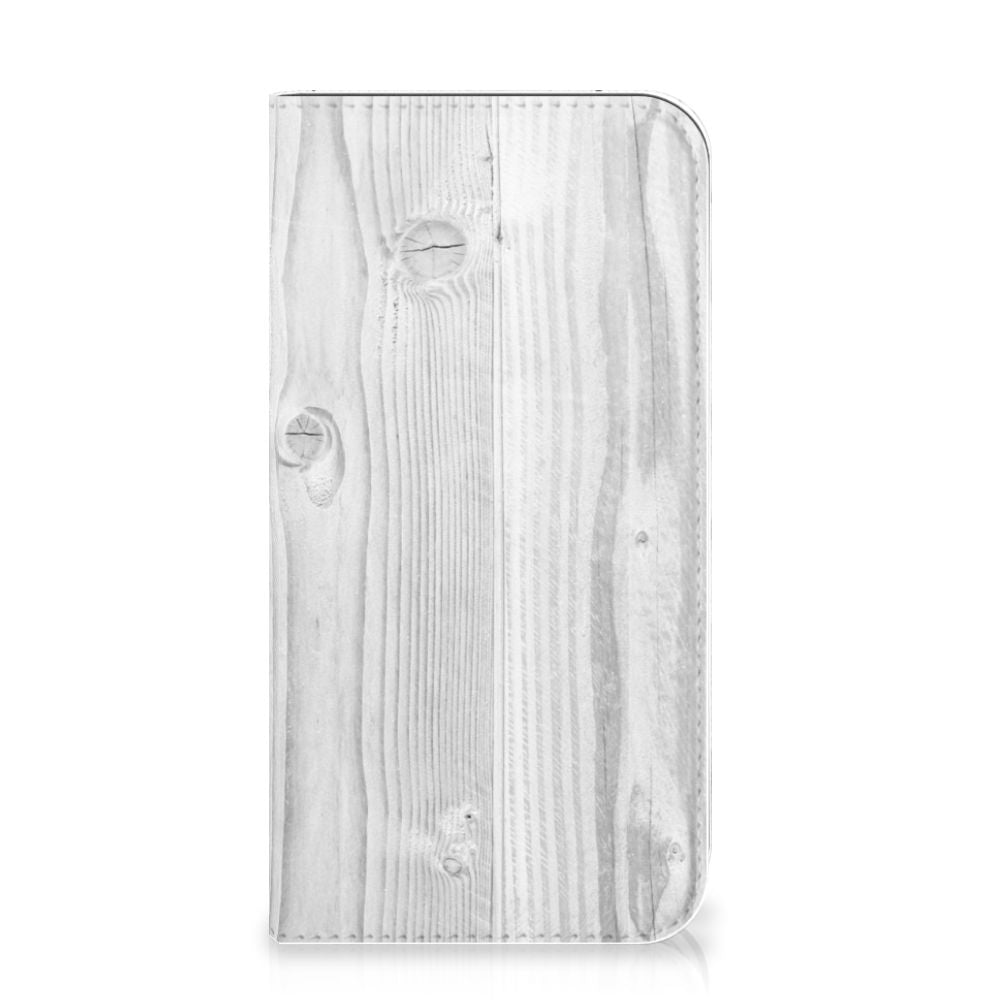 Apple iPhone 11 Pro Book Wallet Case White Wood