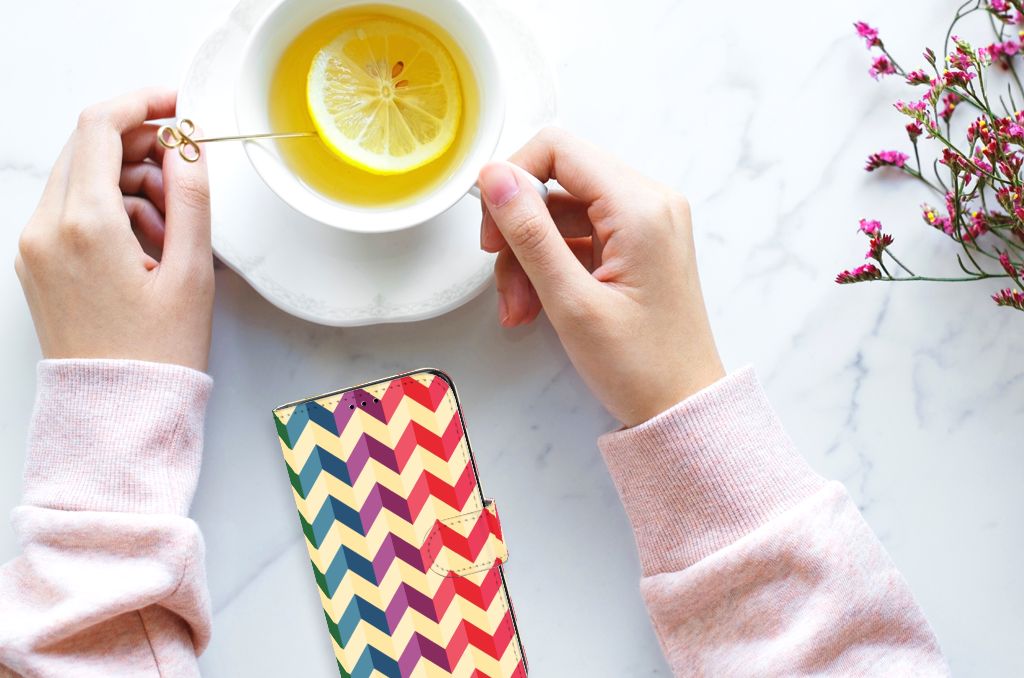 Samsung Galaxy S7 Edge Telefoon Hoesje Zigzag Multi Color