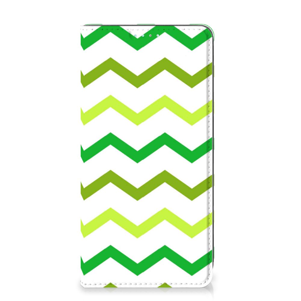 Samsung Galaxy A41 Hoesje met Magneet Zigzag Groen - B2C Telecom