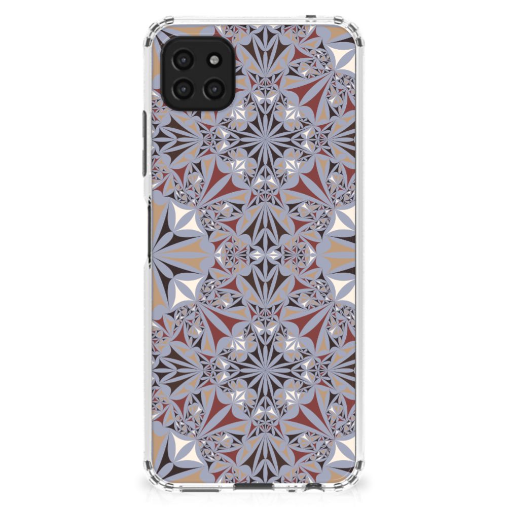 Samsung Galaxy A22 5G Anti-Shock Hoesje Flower Tiles B2C Telecom