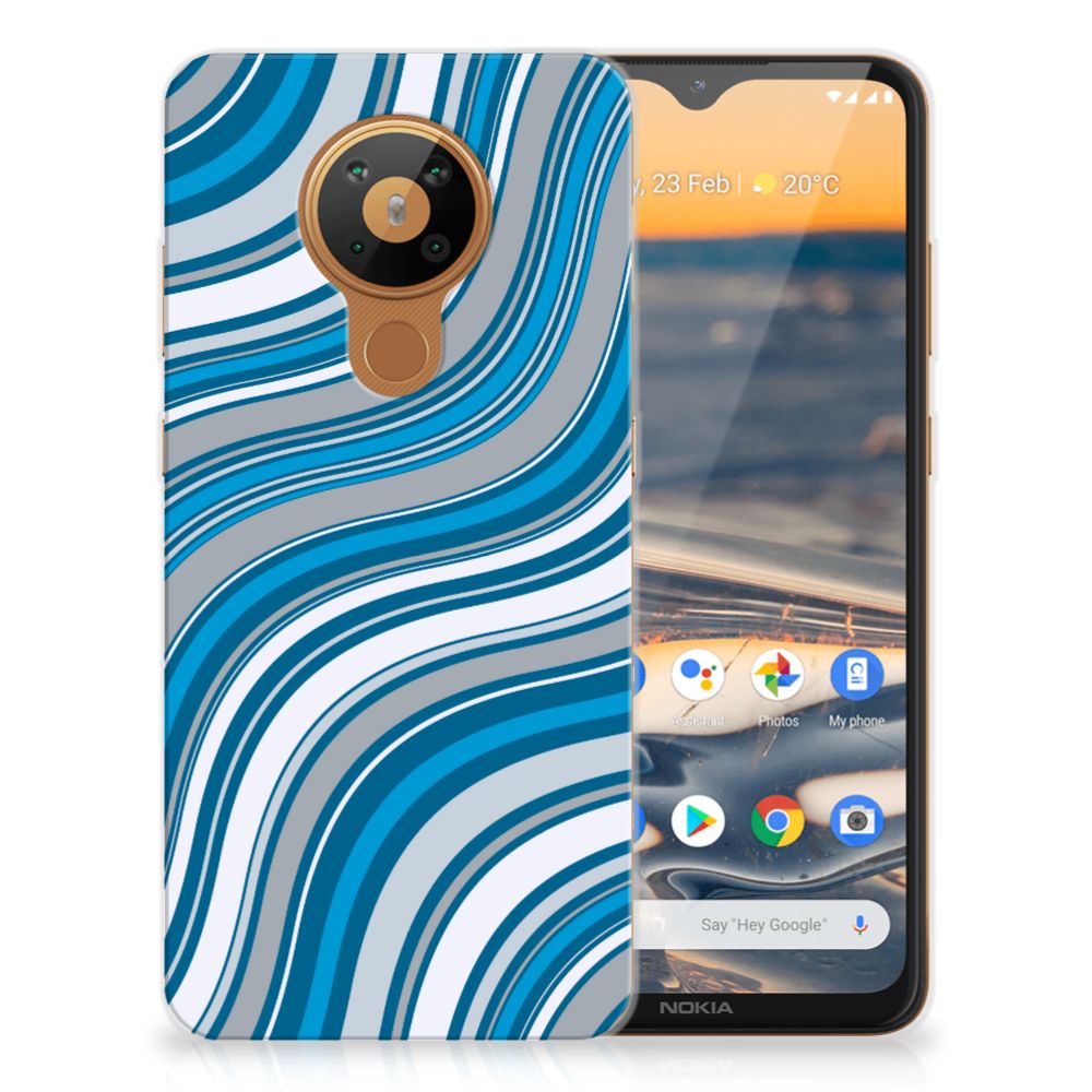 Nokia 5.3 TPU bumper Waves Blue B2C Telecom
