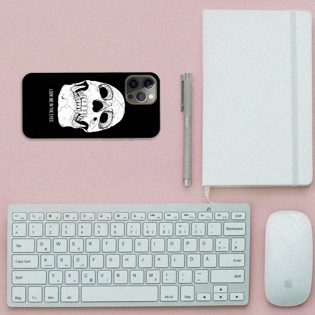 Silicone Back Case iPhone 12 Pro Max Skull Eyes B2C Telecom